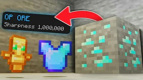 Minecraft, But Ores Drop Insanely Overpowered Items... (SUPER OP)