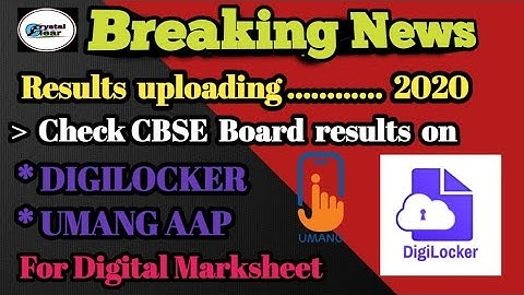 CBSE Result uploading..2020 Check CBSE board result on  #DIGILOKER  #UMANG AAP For digital marksheet