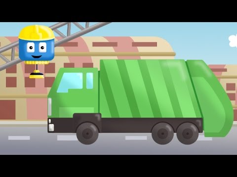 Çöp kamyonu - İnşaat kamyonları Tom ve Matt | Çocuklar için inşaat çizgi filmleri