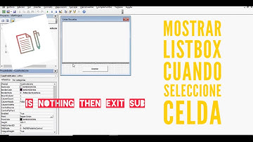 💥Mostrar LISTBOX cuando se 🕹selecione una CELDA