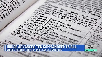Texas House advances bill to require Ten Commandments in every classroom, after vote on the Sabbath