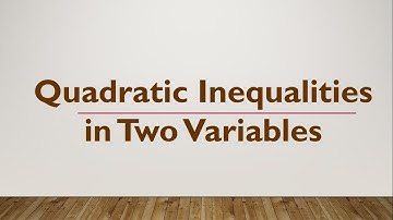 Quadratic Inequalities in Two Variables | Math only please