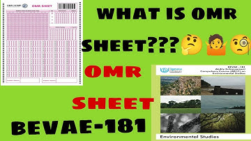 what is OMR sheet???bevae-181 IGNOU term end exam ...MCQ
