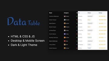 Build a Responsive Data Table Using HTML, CSS & JS Like a Pro!