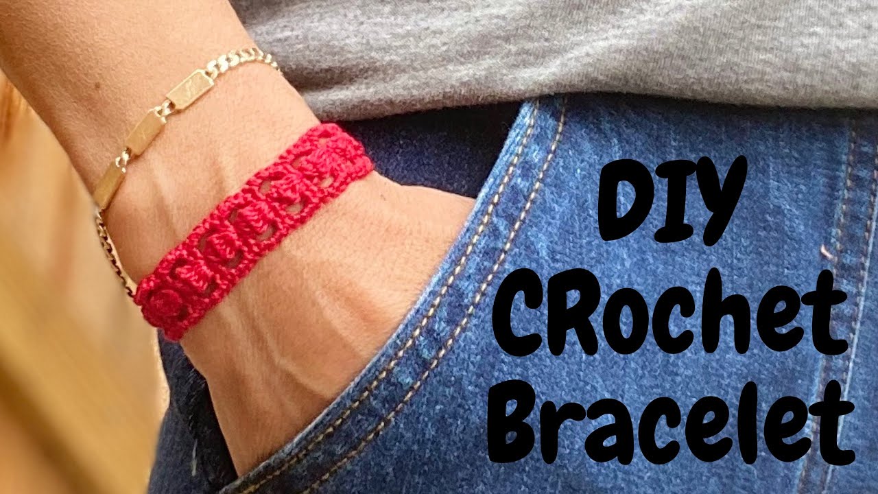 DIY how to crochet a Bracelet | Como tejer un brazalete o pulsera a crochet paso a paso