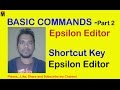 Basic Commands in Epsilon Editor in Hindi - part 2 