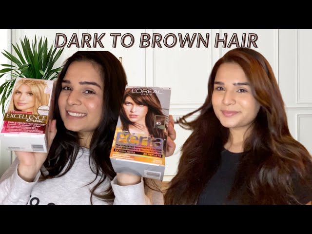 Dark To Brown Hair Color At Home Using Box Dye 