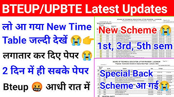 BTEUP New Scheme 2023|BTEUP Odd Sem Exam 2023 Time Table|Bteup Special Back Scheme 2023|Bteup news 🙏