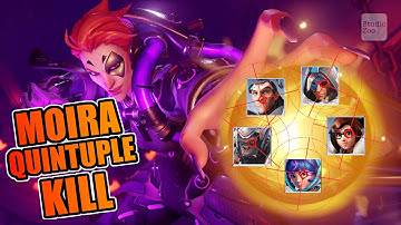 Moira QUINTUPLE Kill Overwatch 2 highlights