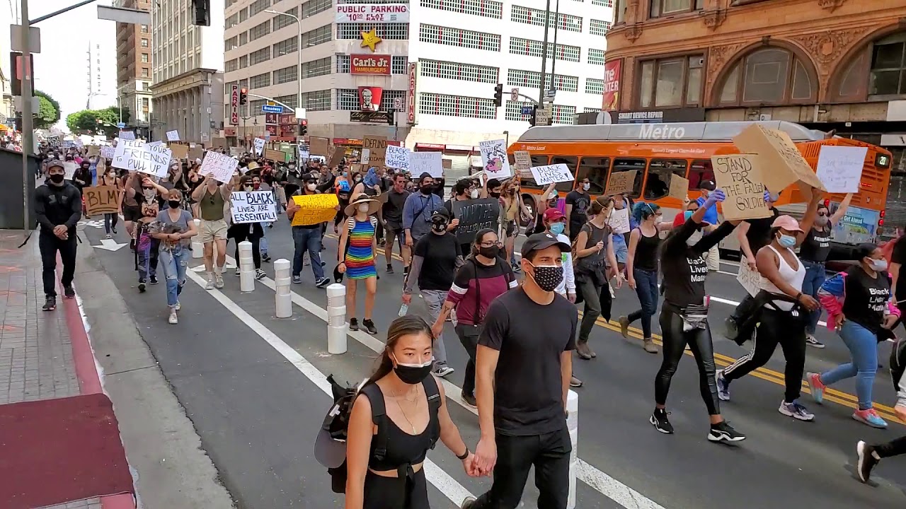 Giant Protest March #DTLA - YouTube