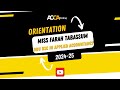 OBU Orientation session for the ACCA OBU BSc Hons in Applied Accounting program