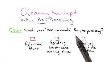 Requirements For Preprocessing - Intro to Theoretical Computer Science