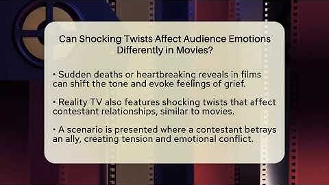Can Shocking Twists Affect Audience Emotions Differently in Movies? - The Reality Radar