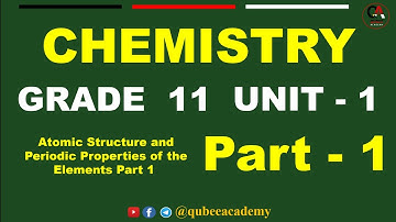 1. Grade 11 Chemistry Unit 1 Atomic Structure and Periodic Properties of the Elements Part 1 ​