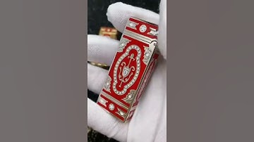 Bật Lửa G.Horse Sơn Mài Đỏ Hoa Văn Hoàng Gia Cổ Điển GH01 ( 0918924444)