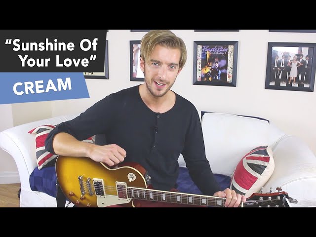 Cream - SUNSHINE OF YOUR LOVE Guitar Lesson Tutorial - Eric Clapton - EASY RIFF! class=