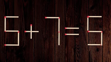 Turn the wrong equation into correct just in 1 move  5+7=5 #matchstick  #puzzle