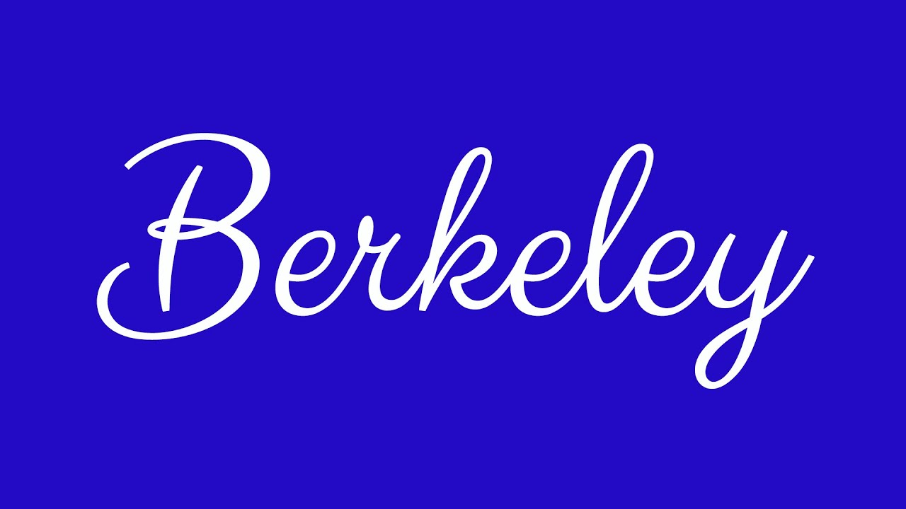 Learn how to Sign the Name Berkeley Stylishly in Cursive Writing - YouTube