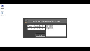 DateTimePicker Control Tutorial How To Get list of Dates in a specific Range in Csharp
