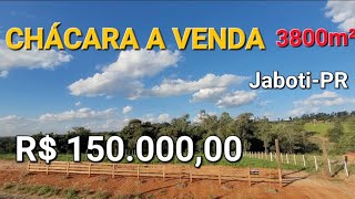 CHACARA DE 3800M² LOCALIZADA PROXIMO AO CENTRO DE JABOTI-PR COM ACESSO TODA CALCADA