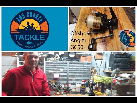 Bass Pro Offshore Angler Gold Cup 50 spin fishing reel how to take apart  and service 