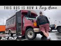 This Retired Man Has Been Living In a Self Converted Bus For The Past Year | TINY HOME BUS TOUR