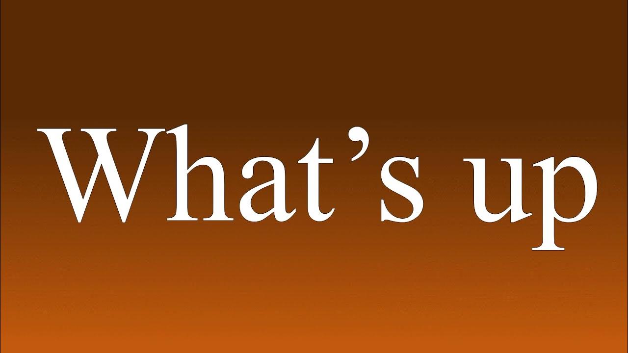 What's up Meaning and How To Pronounce YouTube
