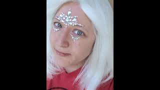 WEARING MY ANGLE FACE JEWELS WITH MY GLOW IN THE DARK WIG!!!!!!!!!💎💎💎💎💎💎💎💎💎💎💎💎 HAPPY HALLOWEEN 2021!