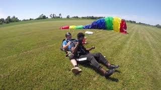 Abdi's first skydiving at SKYDIVE SWOOP in Dundas, Ontario