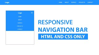 How to Create Responsive Navigation Bar using HTML and CSS only