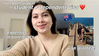 AUSTRALIA STUDENT DEPENDENT VISA | our journey from both student, cost, requirements | VelBasilio