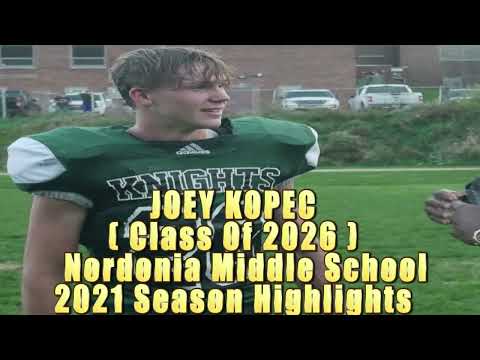 JOEY KOPEC | OFFICIAL 2021SZN FieldWarriorz Highlights | 8th GRADE Nordonia Middle School