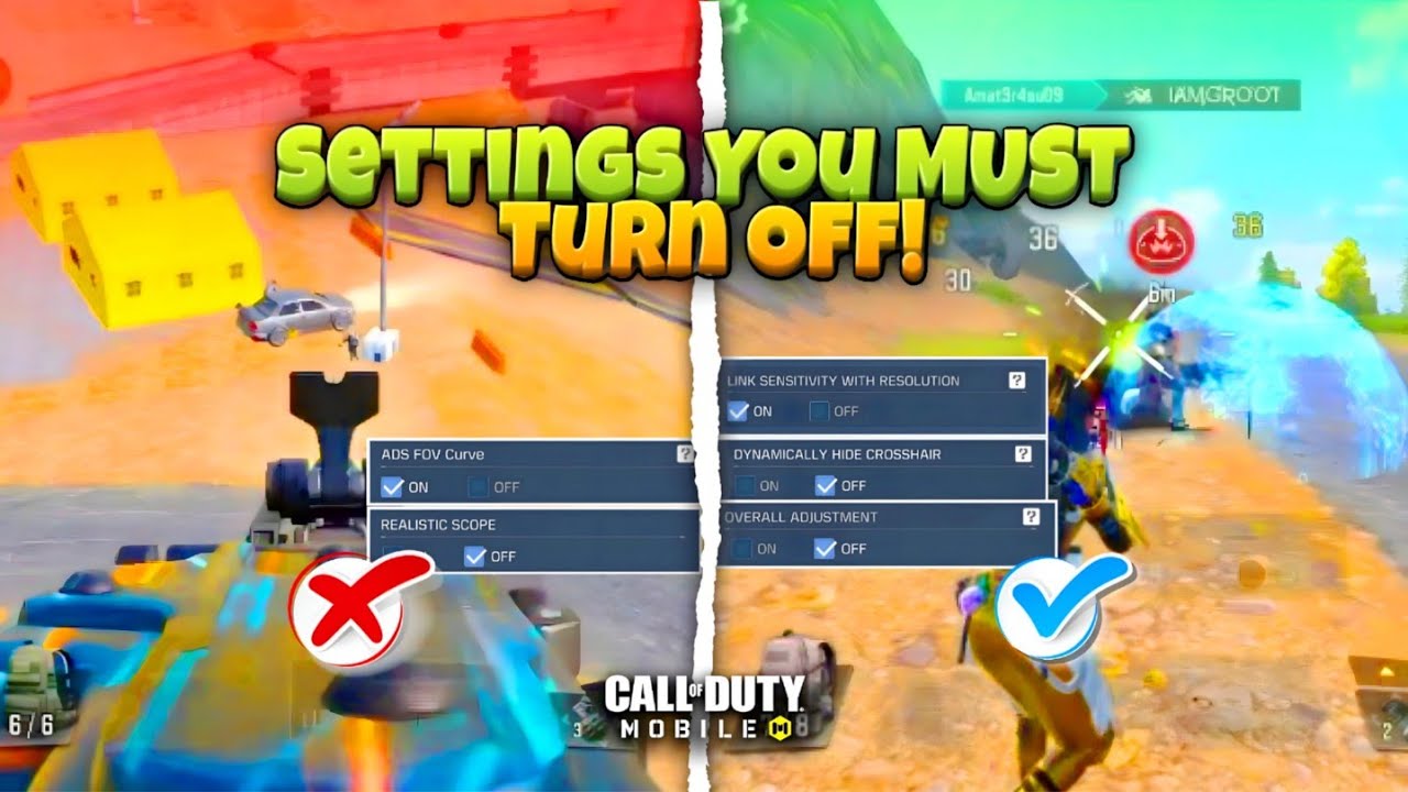 TOP 5 Settings You MUST Turn Off NOW in COD Mobile Battle Royale! 2025 ...