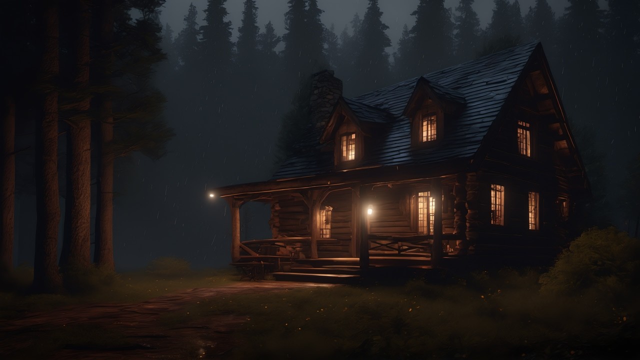 Cozy Cabin Rain Ambience with Relaxing Piano 🌧️ Rain Sounds for Sleep, Study & Relaxation (2 Hours)