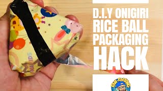 How to wrap an Onigiri  DIY Onigiri Rice Ball Packaging Hack