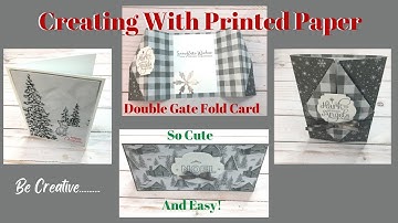 Easy Diy Double Gate fold Card With A Diamond Front Design/Plus 2 bonus Card tutorial