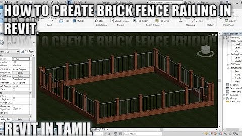 How to create brick fence railing in revit.
