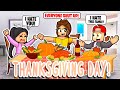 THANKSGIVING DAY.. *HUGE FAMILY FIGHT* - Roblox Bloxburg Roleplay