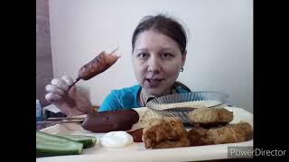 MUKBANG NUGGETS AND CORN DOGS ACCORDING TO THE DAMASH/МУКБАНГ НАГЕТСЫ И КОРН ДОГИ ПО ДАМАШНЕМУ/