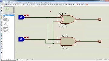 Half Adder by PROTEUS