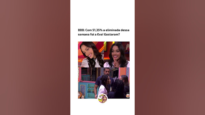 Com 51,35% dos votos a eliminada dessa semana foi a Eva! Gostaram?