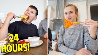 ONLY EATING WITH CHOPSTICKS FOR 24 HOURS!! | JKREW