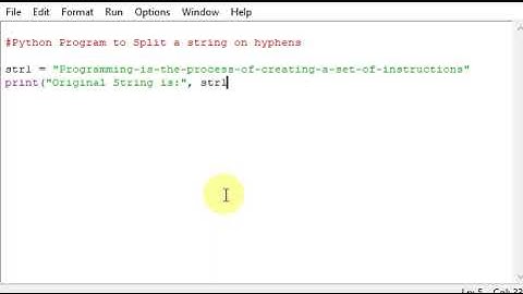 Python Program to Split a string on hyphens