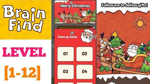 Brain Find Merry Christmas level 1-12 solution or walkthrough