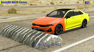 Cars vs Massive Magic Color Speed Bumps – BeamNG.Drive - Beamng DALER Games #842