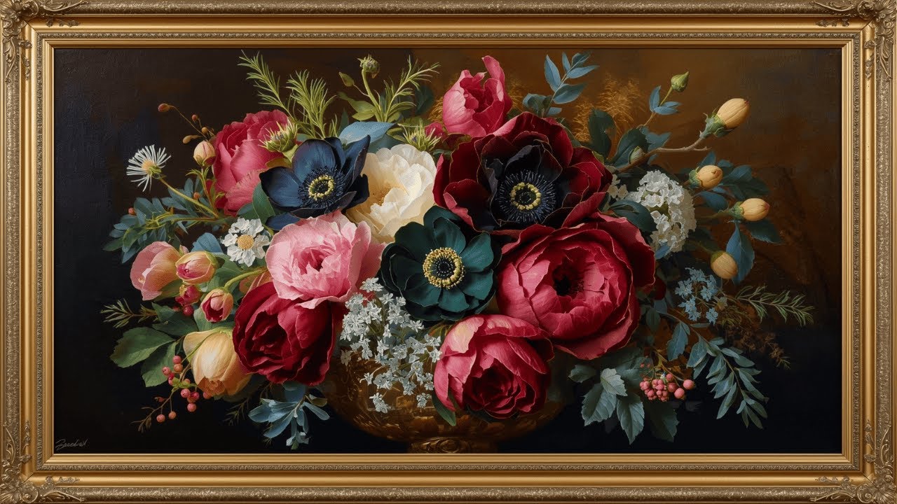 Vintage Luminous Enchantment Mood Wallpaper Background | Ultra HD 4K | Framed Original Digital Art