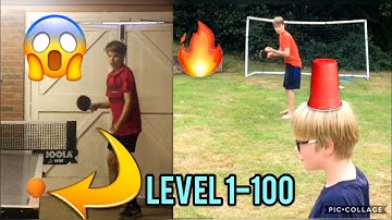 Impossible Ping Pong Trickshots from level 1 to 100