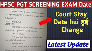 HPSC Court Case Stay Date Changed|| latest Update|| HPSC PGT SCREENING EXAM 2023 || NS CLASSES