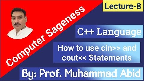 Lecture-8 || C++ Language || How to use cin and cout Commands || Urdu/Hindi