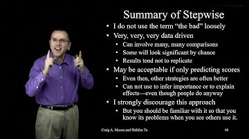 Stepwise Multiple Regression - Part 3